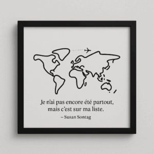 Tableau de souvenirs de voyages