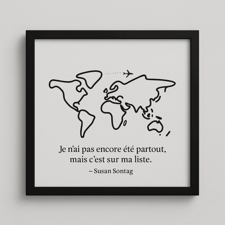 Tableau de souvenirs de voyages