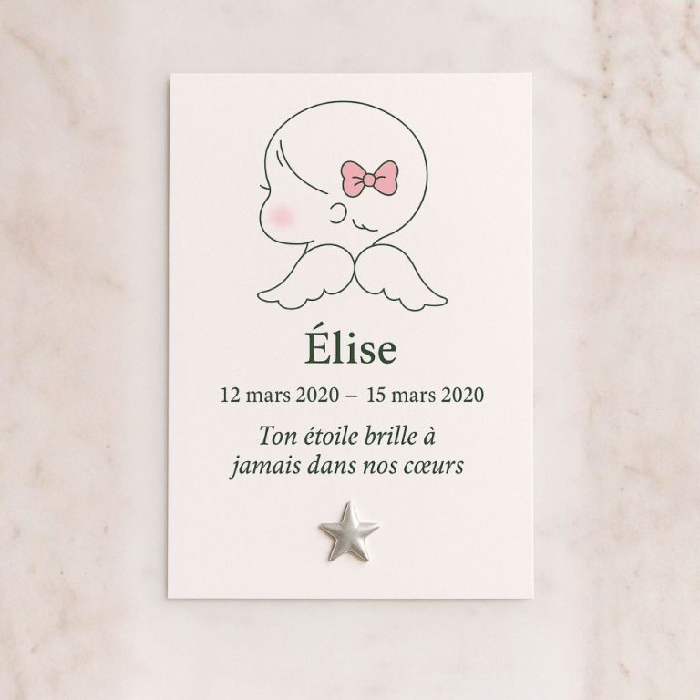 Carte commémorative – Journée internationale du deuil périnatal
